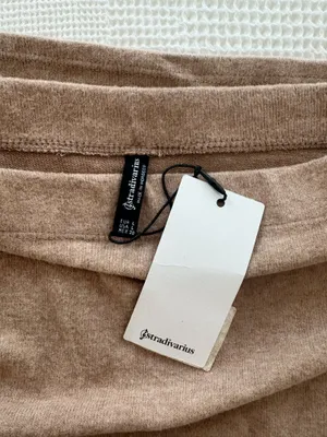 Stradivarius Knit Brown Midi Skirt L thumbnail 3
