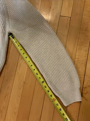 Quince Organic Cotton Fisherman Crew Sweater in Speckled Beige Size XXL thumbnail 9