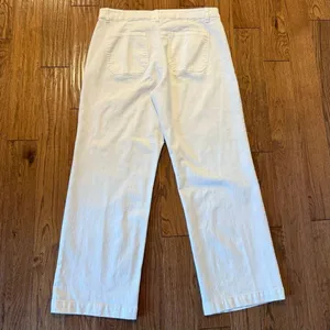 D. Jeans white wide leg button fly jeans size 16 thumbnail 4