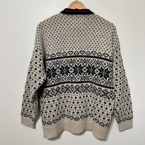 Vintage L.L. Bean Fair Isle Nordic Cardigan Sweater Wool Sie XL Women’s Winter thumbnail 9
