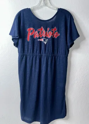 New England Patriots Versus Swim Cover Up Womens Size XS Navy G-III 4‎ Her thumbnail 1