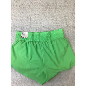 DSG Womens Stride High‎ Rise Short Hyper Lime Green Neon Running Small NEW thumbnail 3