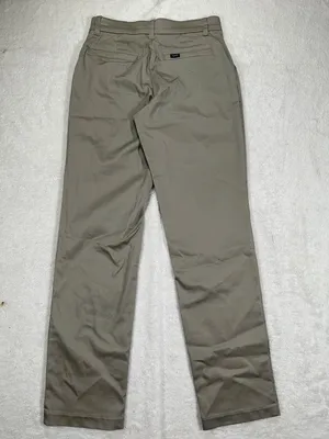 Lee Women’s Wrinkle-Resistant Straight Leg Pants Sz 4M Mushroom Mid Rise Comfort thumbnail 4