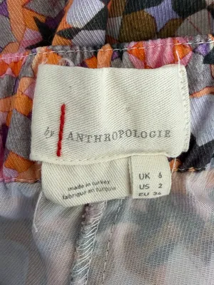 Anthropologie Geometric Straight Wide Leg High Rise Pant Size 2 thumbnail 10
