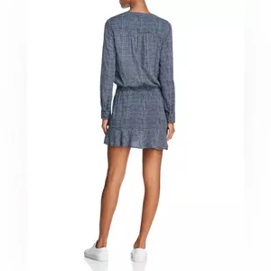 Joie Women’s Soft Acey Printed Roll Tab Mini Dress Navy/White XS thumbnail 2