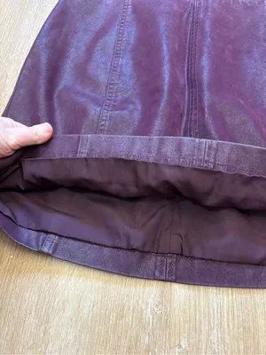 Free People Women’s Purple Faux Leather Mini Skirt thumbnail 3