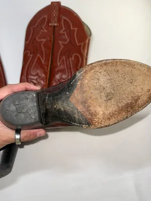 ⁠Dan Post Vintage Eel Skin Patchwork Western Boots Womens Size 5.5B Cognac thumbnail 14