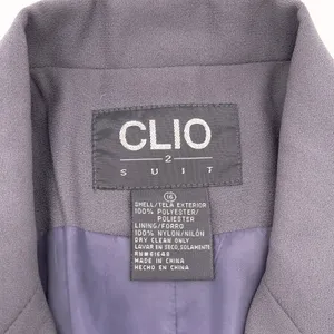 Clio Women Blazer 16 Longline Purple Oversized Career Workwear 90s‎ Minimalist thumbnail 5