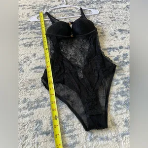 Daisy Fuentes Black Sheer Mesh Bodysuit thumbnail 9