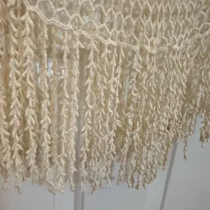Iris Cream Crochet Fringe Top thumbnail 3