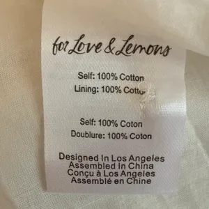 For Love & Lemons Leanne Mini Dress White Floral Embroidered Size Small thumbnail 6