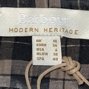 Barbour Lorelie Praline Gingham Plaid‎ Popover Peasant Shirt Womens Size 6 New thumbnail 6