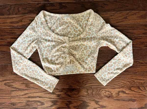 Cheetah Print Crop Top And Headband thumbnail 1