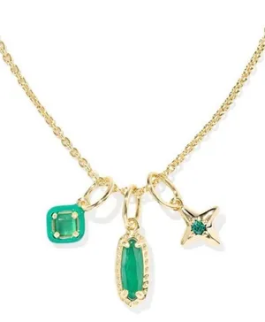 Kendra Scott Emma Green Multi-Charm Necklace New thumbnail 1