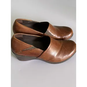 Dansko Rosaline Womens 38 Brown Leather Casual‎ Wedge Clog Slip On Shoes thumbnail 2