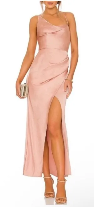 Significant Other Aria Draped Asymmetrical Gown Women's‎ 6 Nougat Formal thumbnail 1