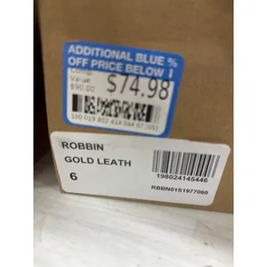 NIB Steve Madden Sz 6 Gold Metallic Leather Robbin Cork Wedge Ankle Strap Sandal thumbnail 7