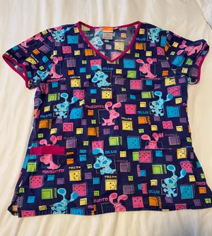 Nickelodeon Blue’s Clues Scrub Top thumbnail 1