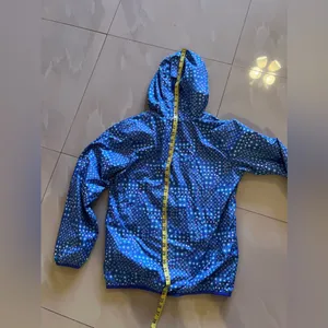 Columbia sportswear Rain Jacket Blue Stars Dots Flowers Hooded Lightweight thumbnail 16