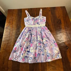 Lilly Pulitzer Purple Floral Elephant Print Cotton Fit Flare Dress 00 Sweetheart thumbnail 11