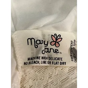 Vintage Mary Jane Full Slip Cream Nylon Lingerie 32 Used thumbnail 7