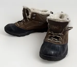 Ryka Brown Suede Water Resistant Faux Fur Size 7 Boot Laces A Little Short thumbnail 1