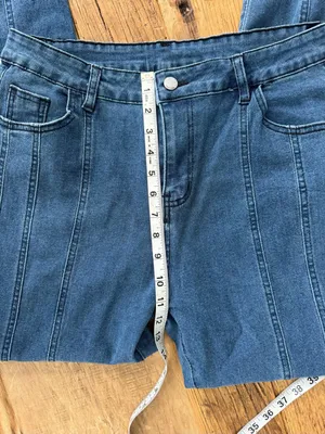 NWT Boutique Wide Leg Seam Detail Jeans High Rise Stretch Denim Raw Hem ~XL thumbnail 7