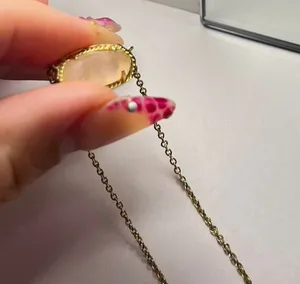 Rose Kendra Scott Quartz Necklace thumbnail 1
