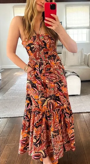 Revolve House of Harlow 1960 Paisley Floral Halter Maxi Dress thumbnail 1