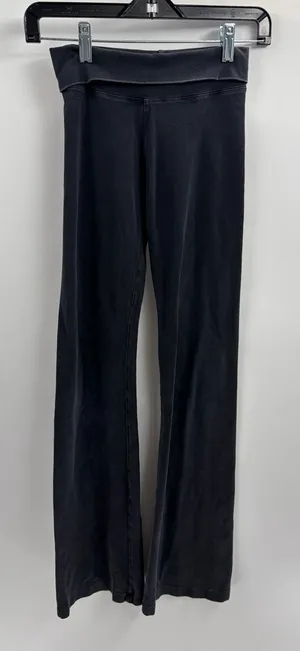 Hard tail y2k 2000s 90s fold over black workout pants leggings size xs thumbnail 1