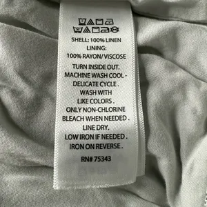 Tahari 100% Linen Wide Leg Crop Pants Small Gauzy Textured Pull On Pockets‎ Gray thumbnail 10