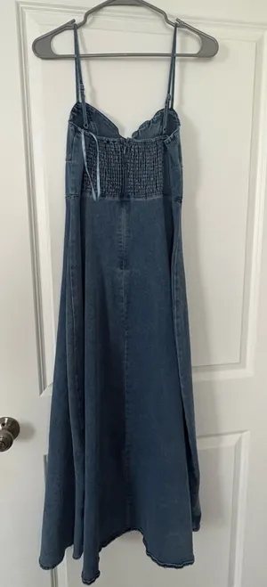 Denim Maxi Dress Blue thumbnail 2