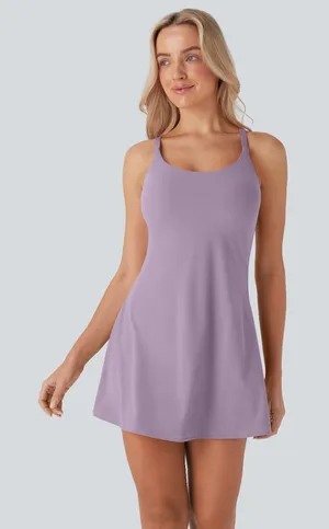 Halara SoftlyZero Plush Easy Peezy Active Dress Light Dusty Purple XL NWT thumbnail 1