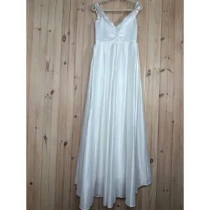NWT Lulus Extraordinary Vow White Off-the-Shoulder Maxi Dress with Pockets Sz M thumbnail 5