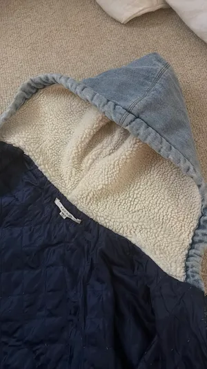 PacSun Denim Bomber Hooded Jacket thumbnail 4