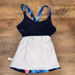 Athleta Blue and Pink Activewear Women's Bra Top thumbnail 12