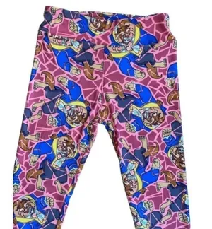 Women’s One Size Disney Leggings • Beauty & The Beast Leisurewear NWOT thumbnail 4