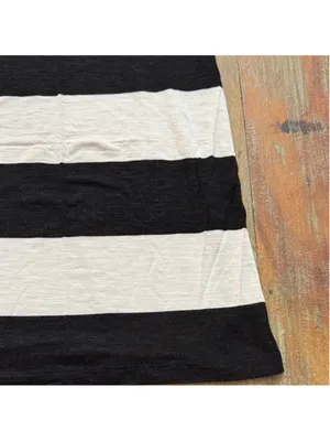 Loft Black and White Striped Tank Top Medium thumbnail 5