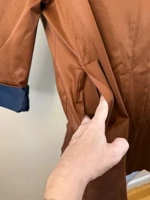 Korean 80s Vintage Copper Satin Trench Coat Dos de Darin Medium thumbnail 4