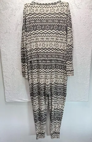 PINK Victoria’s Secret Onesie All Over Graffiti Logo Print Waffle Texture Pjs thumbnail 3