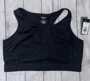 NWT torrid Black Racerback Sports Bra thumbnail 1