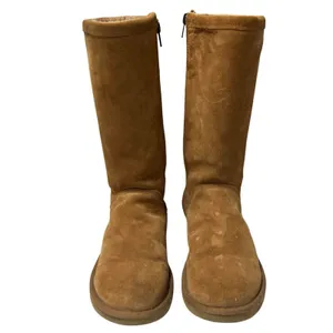 UGG Australia Kenly 1890 Winter Tall Chestnut Suede Side Zip Boots Womens Size 8 thumbnail 2