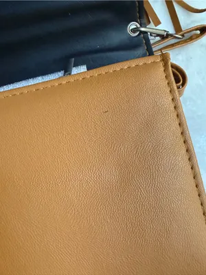 NWOT Tan Faux Leather Envelope Crossbody w/fringe tassels thumbnail 7