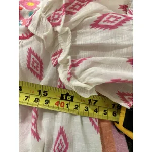 Blu Pepper Women Floral Flutter Sleeve Blouse Embroidered Shirt Top Size Large thumbnail 7