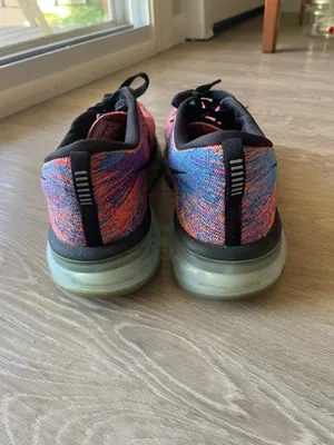Nike Flyknit Air Max Blue Concord Crimson Sneakers thumbnail 2