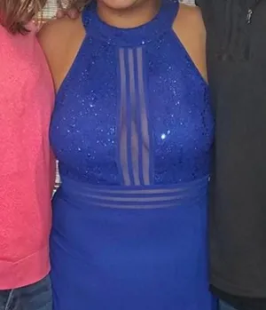 Prom Dress / Formal Gown Blue Size 12 thumbnail 1