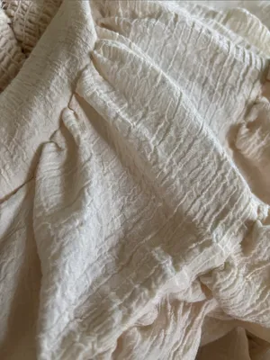 Windsor Milkmaid Smocked Ivory Ruffled Mini Dress S Ruched Top Tier Skirt Balloon Sleeve thumbnail 8