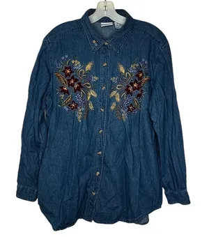 Vintage‎ Bobbie Brooks Woman Embroidered Shirt thumbnail 1