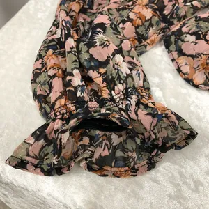American Eagle medium peasant floral cottage core blouse thumbnail 11