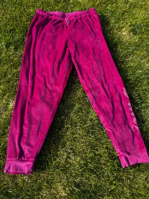 Juicy Fuchsia Velour Jogger Pants thumbnail 1